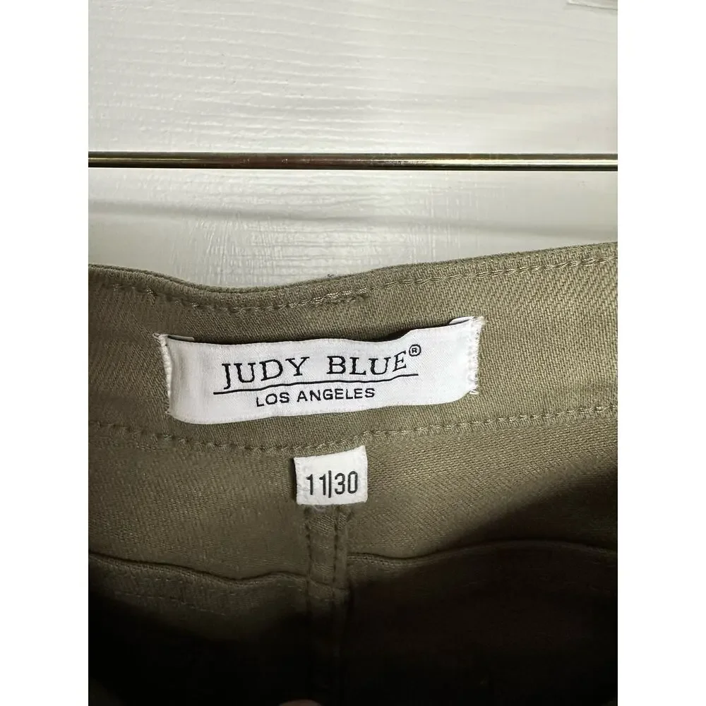 Judy Blue Cargo Slim Fit utility Olive Pants size 11